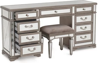 View Jessica dressing table - champagne mirrored