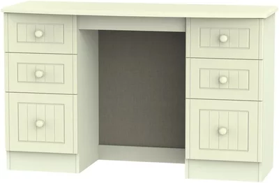 View Warwick dressing table - 6 drawer - double - cream