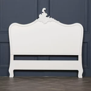 View French style carved headboard - cream - 5ft king size