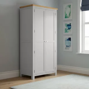 View Lundy wardrobe - 2 door - grey painted