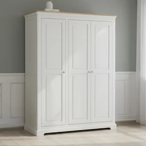 View Cromwell wardrobe - 3 door - white painted