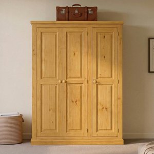 View Churchill wardrobe - 3 door - waxed pine