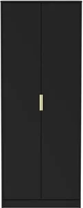 View Clearance - diego wardrobe - 2 door - black - p7