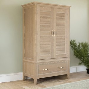 View Ennis wardrobe - 2 door 1 drawer - natural matt lacquered