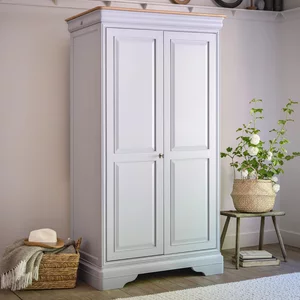 View Chantilly wardrobe - 2 door - grey painted - wood