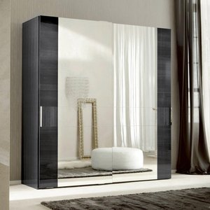 View Montecarlo sliding wardrobe - 2 door - grey koto high gloss