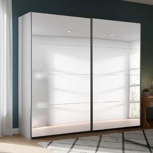 View Beluga extra sliding wardrobe - 226cm - 2 door - mirrored - silk grey