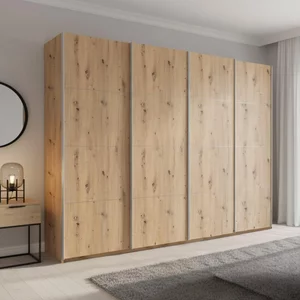 View Beluga extra sliding wardrobe - 271cm - 4 door - artisan oak