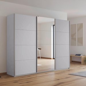 View Kulmbach sliding mirror wardrobe - 271cm - 3 door - silk grey