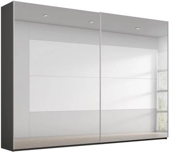 View Miramar type-4 sliding wardrobe - 271cm - 2 door - fully mirrored - graphite