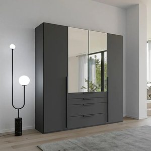 View Purisma wardrobe - 201cm - 4 door - combi - graphite