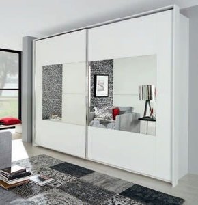 View Xtend sliding wardrobe - 271cm - 2 door - mirror - white