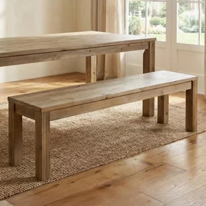 View Langley dining bench - large - reclaimed pine