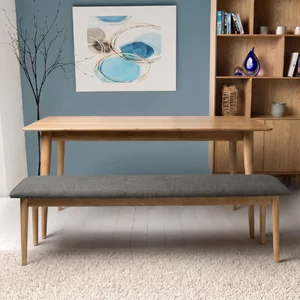 View Jenson oak dining bench - 160cm