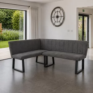 View Bardo corner bench - fabric - charcoal