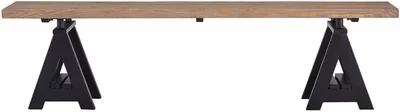 View Hampstead dining bench - pine wood and metal