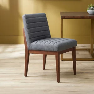 View Brando dining chair - set of 2 - charcoal grey fabric with oak legs