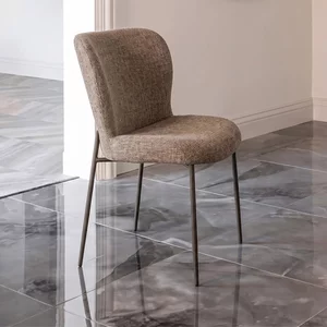 View Odarby dining chair - set of 2 - brown tweed - fabric and metal
