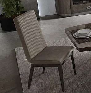 View Armonia italian dining chair - flute fabric - silver birch