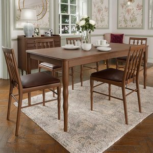 View Williamson dining set - 6 seater - 180cm - mid gloss lacquered - 6 chairs