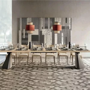 View Elite italian dining set - extending - with ambra dining chairs - sand birch