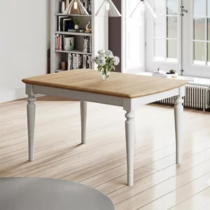View Cromwell extending dining table - 4-8 seater - 136cm-196cm - grey painted