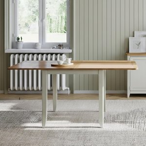 View Arden grey painted 2-6 seater square flip top extending dining table