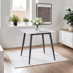 View Lavina dining table - 2 seater - 75cm - square - white sintered stone View Lavina dining table - 2 seater - 75cm - square - white sintered stone