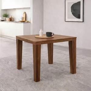 View Peony dining table - 80cm - 2 seater - square - walnut - wood View Peony dining table - 80cm - 2 seater - square - walnut - wood