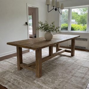 View Carbon refectory dining table - 300cm - 12 seater - natural - pine wood View Carbon refectory dining table - 300cm - 12 seater - natural - pine wood