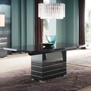 View Versilia extending pedestal dining table - 6-8 seater - 160cm-210cm - black