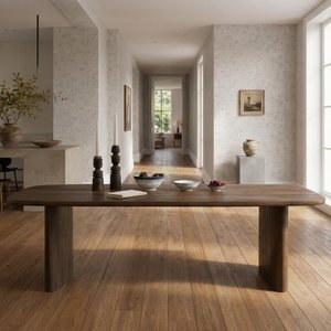 View Tyler curved dining table - 300cm - 12 seater - malta - mango wood View Tyler curved dining table - 300cm - 12 seater - malta - mango wood