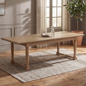 View Chateau extending dining table - 200cm-250cm - 8-10 seater - natural - rustic pine
