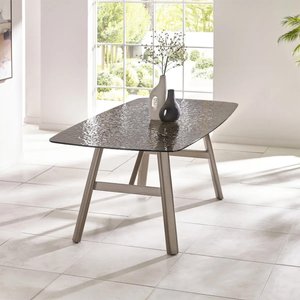 View Callisto dining table - 8 seater - 200cm - smoked bubble glass