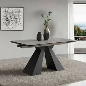 View Cassino extending dining table - 6-10 seater - 160cm-240cm - grey ceramic