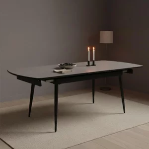 View Cassino extending dining table - 6-8 seater - 160cm-200cm - grey glass