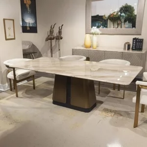 View Compass dining table - pedestal - marble - variation available