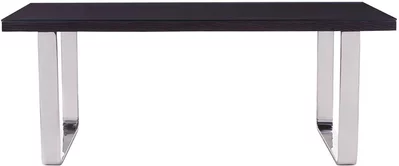 View Kerala dining table - 8 seater - 200cm - black glass with silver base
