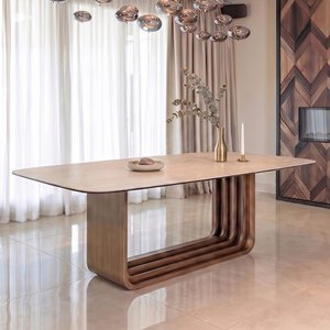 View Maxfield dining table - 200cm - 8 seater - beige - ceramic