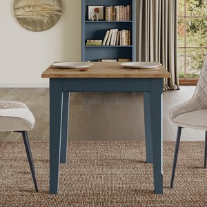 View Signature blue square dining table - 2 seater - 80cm View Signature blue square dining table - 2 seater - 80cm