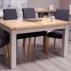 View Diamond painted extending dining table - 4-8 seater - 132cm-198cm