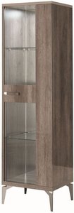 View Matera vitrine - 1 door - rhf - wood grain gloss