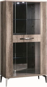 View Matera vitrine - 2 door - wood grain gloss