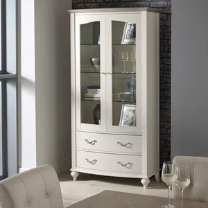 View Montreux display unit - 2 door 2 drawer - grey washed oak & soft grey