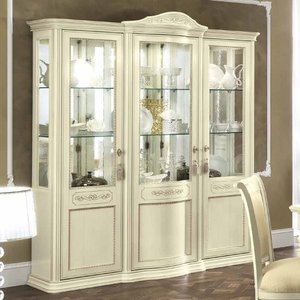 View Torriani italian display cabinet - 3 glass door - ivory