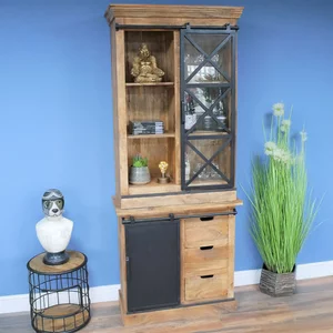 View Dresser unit - mango wood and glass View Dresser unit - mango wood and glass