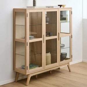 View Marte display cabinet - 3 door - white oak
