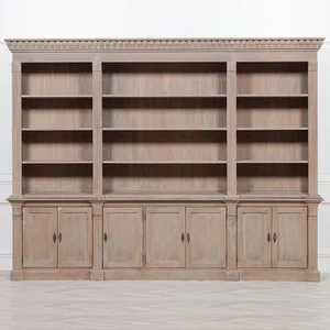 View White cedar wood display cabinet - extra large - triple