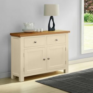 View Lundy small sideboard - 2 door - ivory painted