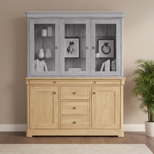 View Moreno wide sideboard - 2 door - 4 drawer - oak